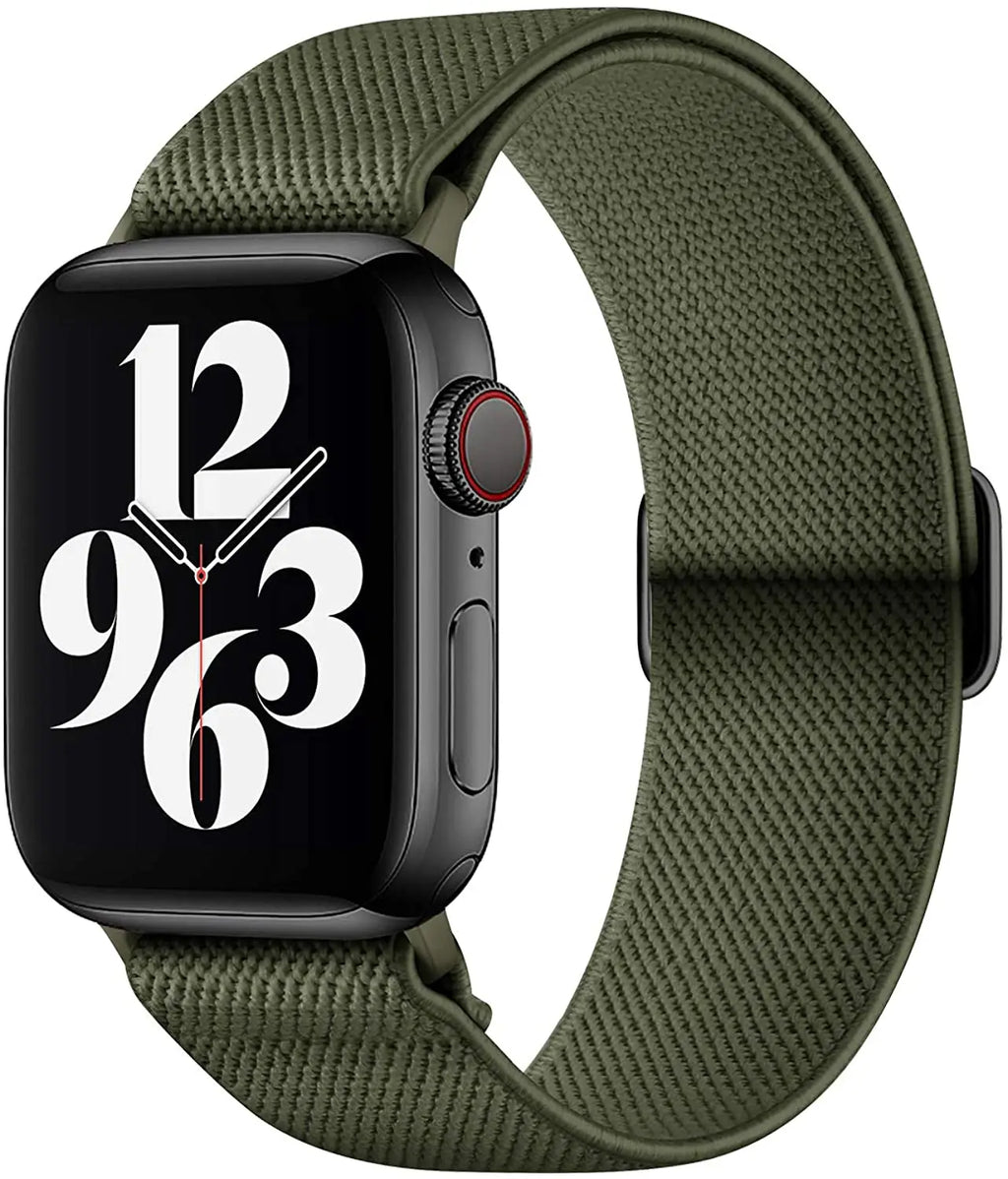 Scrunchie Strap for Apple Watch – Elastic Nylon Band for 49/46/45/44/42/41/40mm (Series 11–2, SE & Ultra)