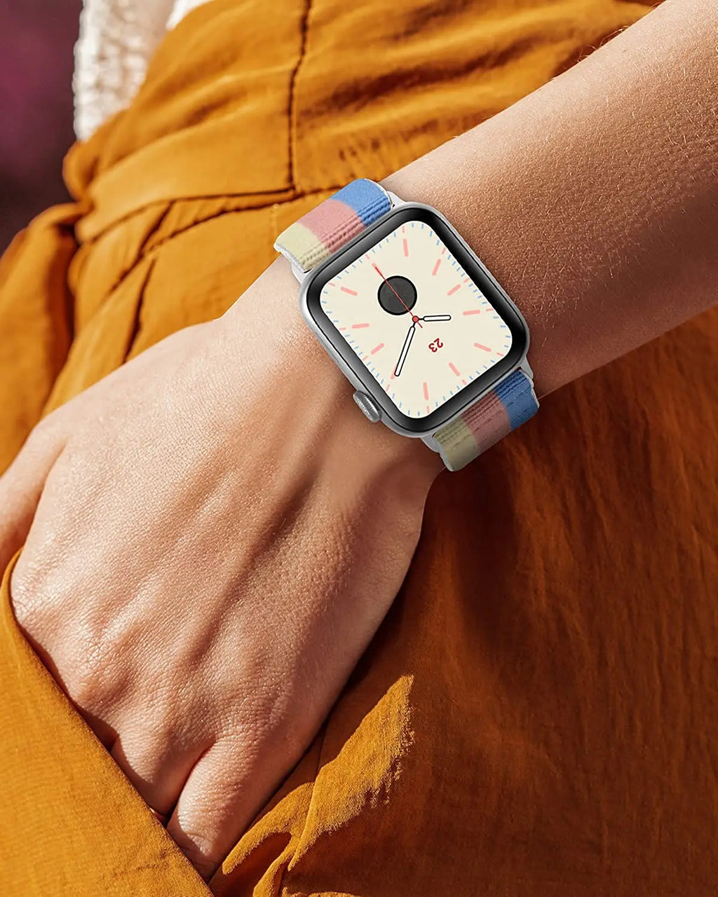 Scrunchie Strap for Apple Watch – Elastic Nylon Band for 49/46/45/44/42/41/40mm (Series 11–2, SE & Ultra)
