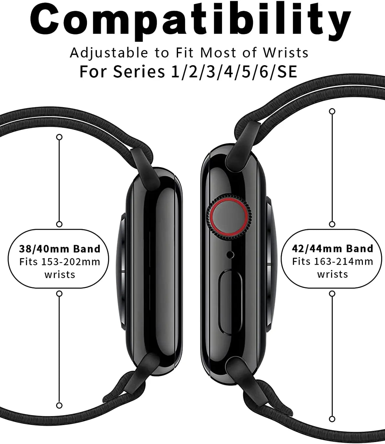Scrunchie Strap for Apple Watch – Elastic Nylon Band for 49/46/45/44/42/41/40mm (Series 11–2, SE & Ultra)