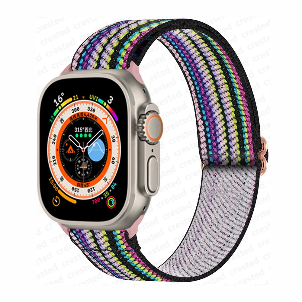 Scrunchie Strap for Apple Watch – Elastic Nylon Band for 49/46/45/44/42/41/40mm (Series 11–2, SE & Ultra)