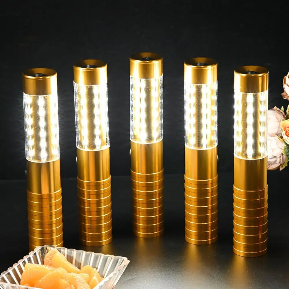 Rechargeable Handheld Strobe Lights Light Flash Gold Silver Champagne Bottle Sparklers Colorful Flash Strobe Stick