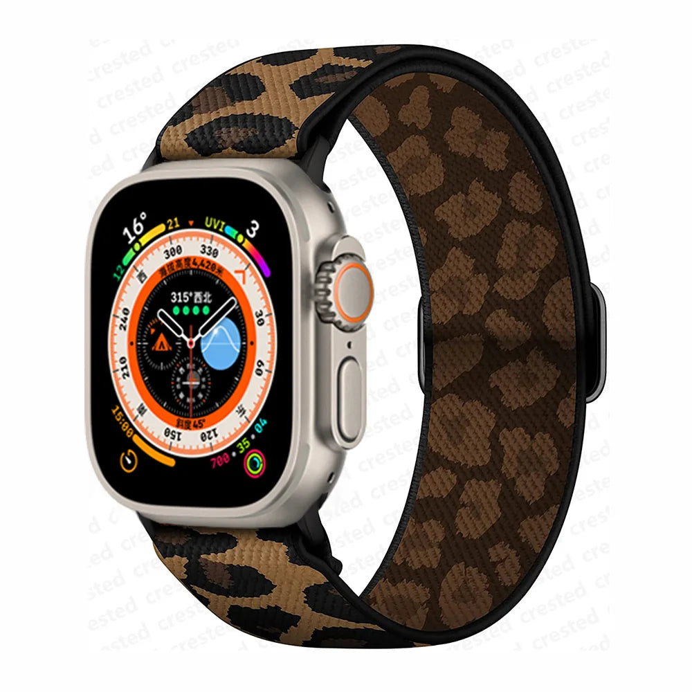 Scrunchie Strap for Apple Watch – Elastic Nylon Band for 49/46/45/44/42/41/40mm (Series 11–2, SE & Ultra)