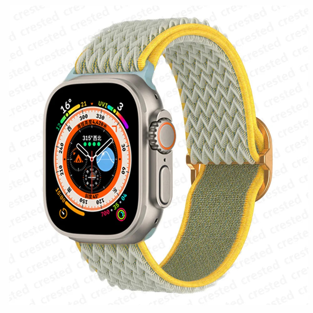 Scrunchie Strap for Apple Watch – Elastic Nylon Band for 49/46/45/44/42/41/40mm (Series 11–2, SE & Ultra)