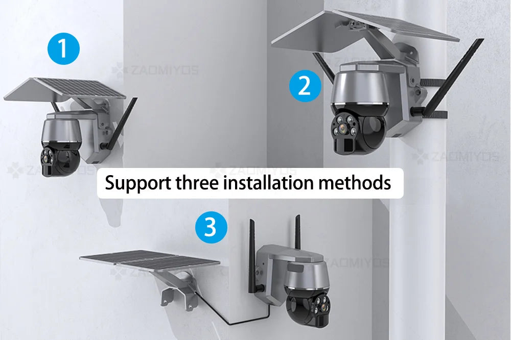Wireless Solar Security Camera 5MP – 4G SIM & WiFi Outdoor PTZ Camera with Motion Detection & Night Vision