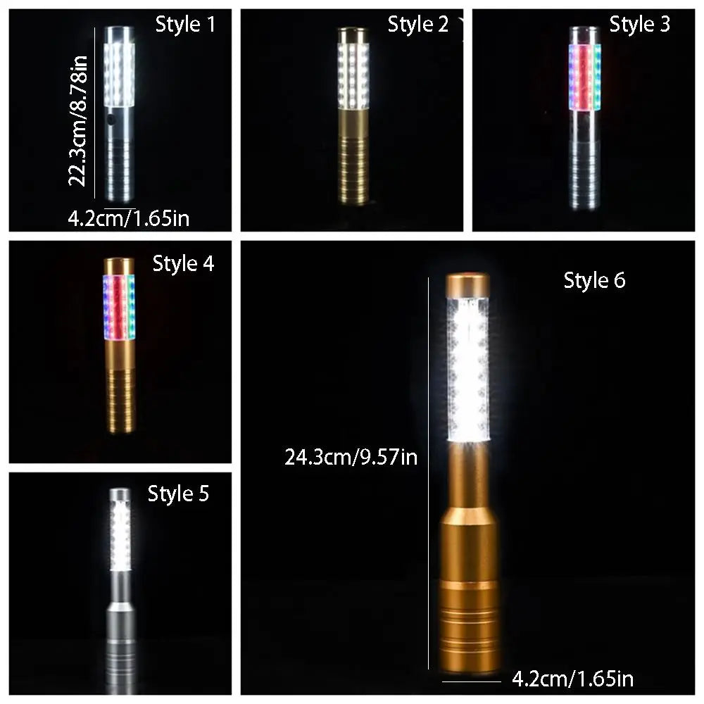 Rechargeable Handheld Strobe Lights Light Flash Gold Silver Champagne Bottle Sparklers Colorful Flash Strobe Stick