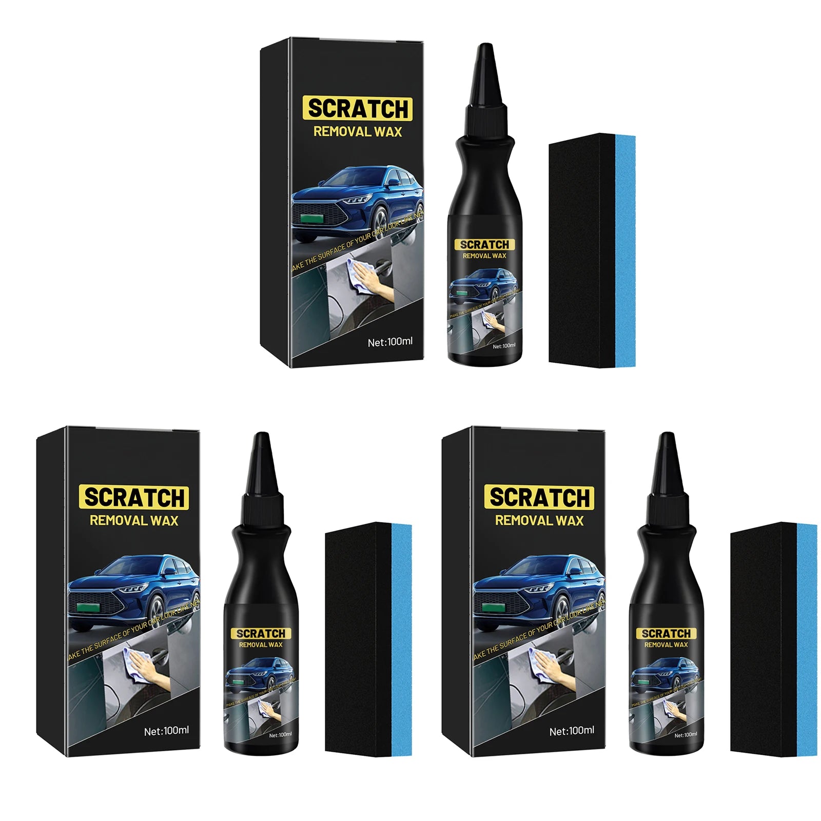 Car Scratch Remover Paste Auto Paint Repair Polishing Wax Vehicle Surface Restorer Care Kit Remove Minor Scratches Restore Gloss