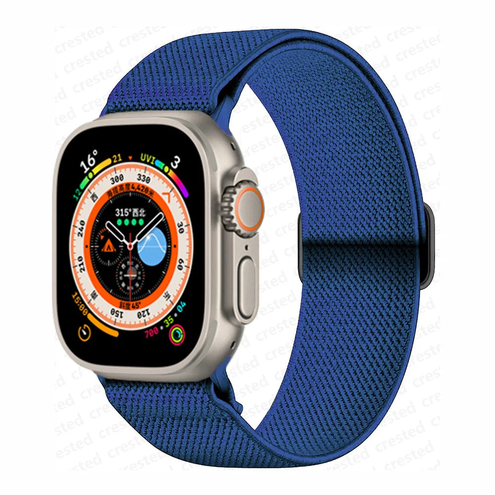 Scrunchie Strap for Apple Watch – Elastic Nylon Band for 49/46/45/44/42/41/40mm (Series 11–2, SE & Ultra)