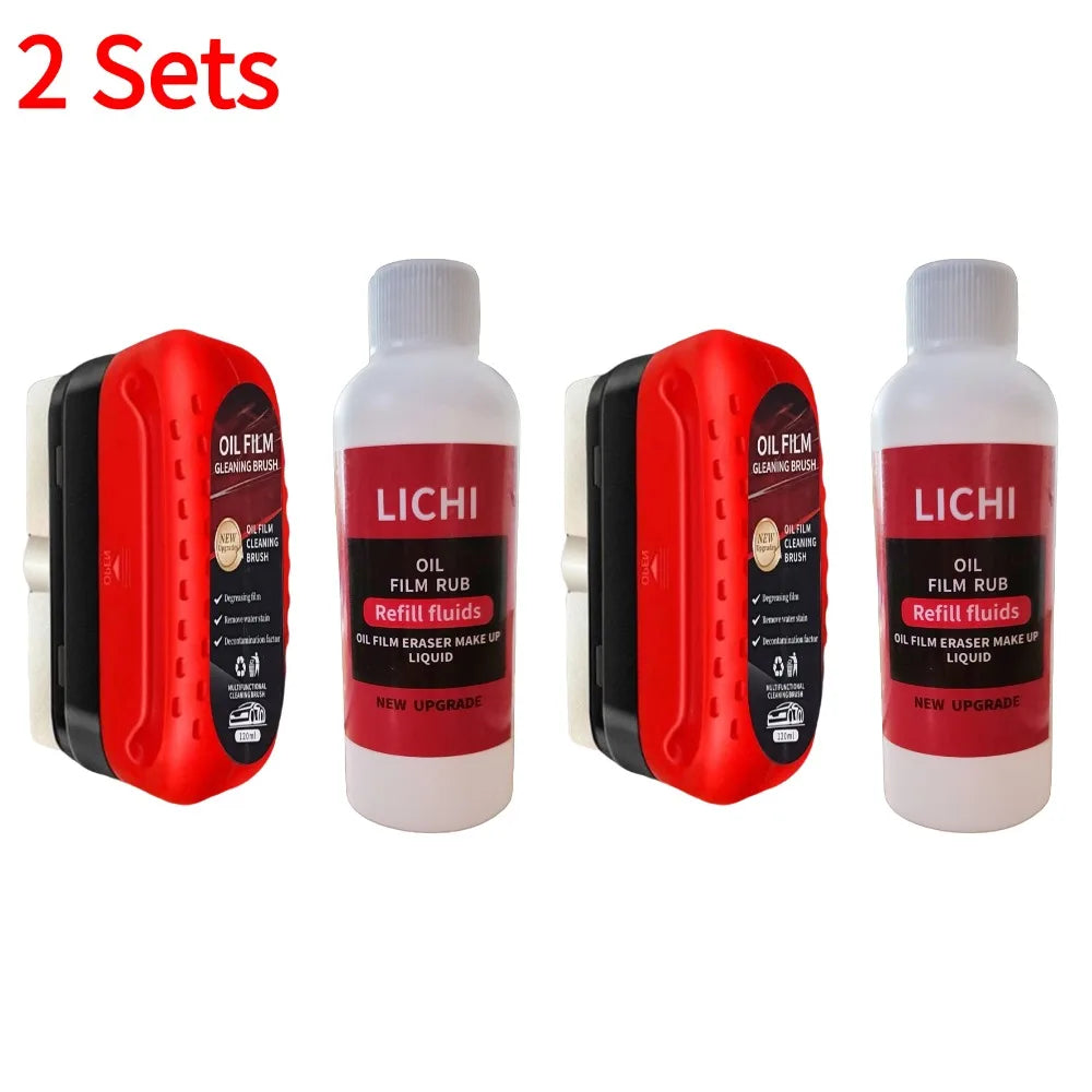 1-5Sets Glass Cleaning Board Universal Glass Cleaning Wipe Board Cleaning Glass Brush for Car Windshield Oil Film Cleaner