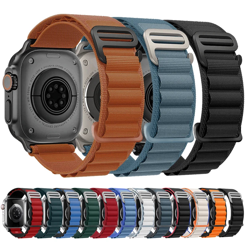 Alpine Strap for Apple Watch – Rugged Nylon Band for 49/46/45/44/42/41/40mm (Series 11–6, SE & Ultra)
