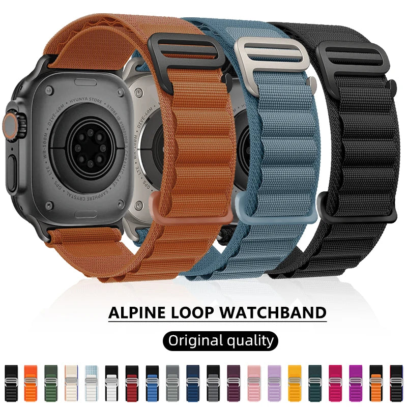 Alpine Strap for Apple Watch – Rugged Nylon Band for 49/46/45/44/42/41/40mm (Series 11–6, SE & Ultra)