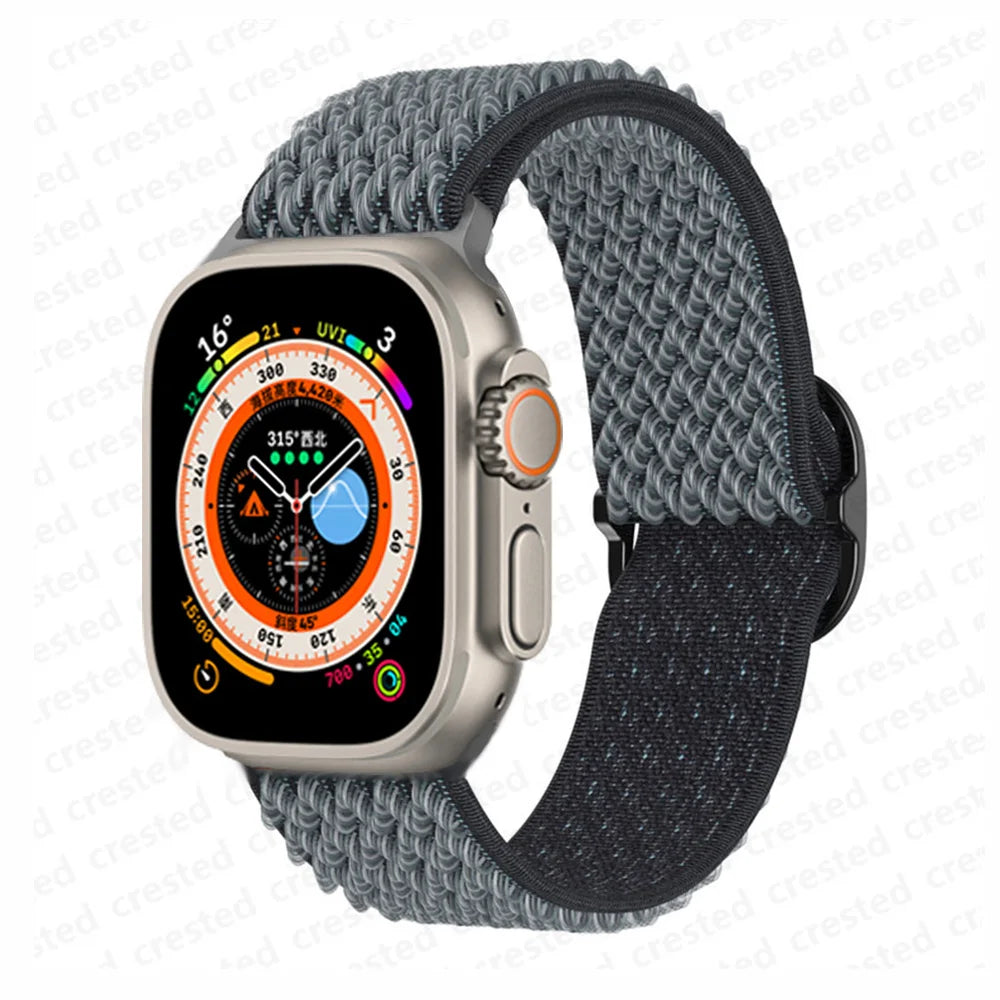 Scrunchie Strap for Apple Watch – Elastic Nylon Band for 49/46/45/44/42/41/40mm (Series 11–2, SE & Ultra)