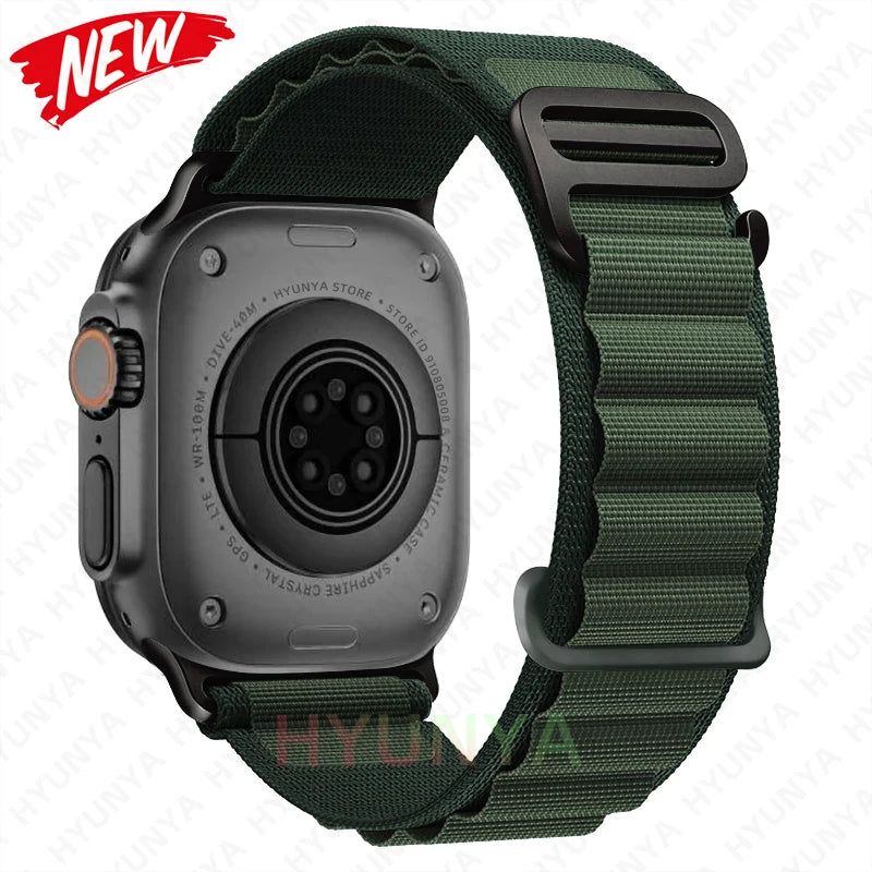 Alpine Strap for Apple Watch – Rugged Nylon Band for 49/46/45/44/42/41/40mm (Series 11–6, SE & Ultra)