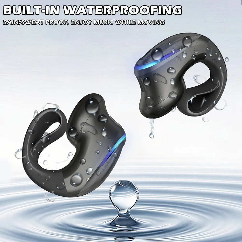 1Pc Bone Conduction 5.4 Wireless Bluetooth Headset Talking Clip-on Headset Long Time Wear Without Pain Ultra Long Battery Life