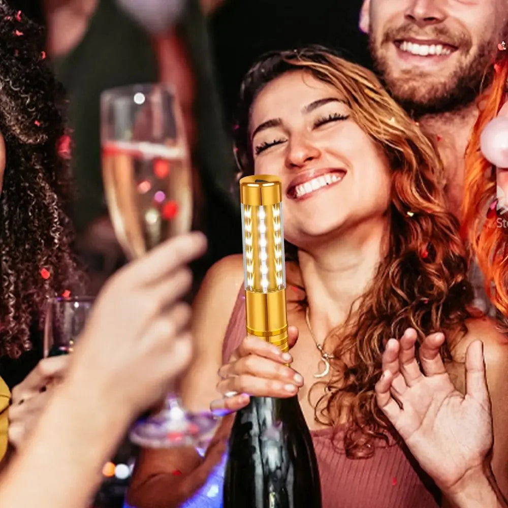 Rechargeable Handheld Strobe Lights Light Flash Gold Silver Champagne Bottle Sparklers Colorful Flash Strobe Stick