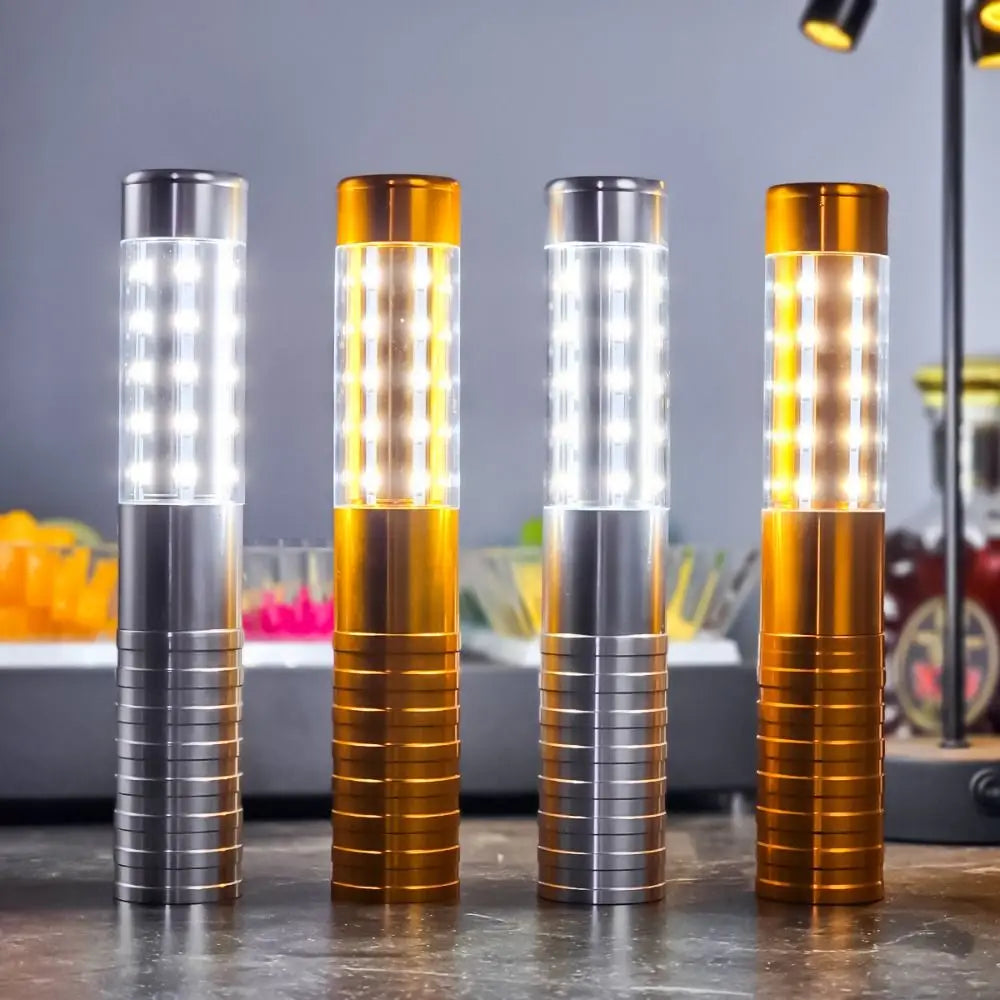 Rechargeable Handheld Strobe Lights Light Flash Gold Silver Champagne Bottle Sparklers Colorful Flash Strobe Stick