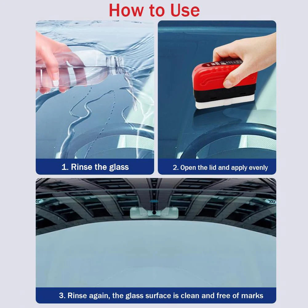 1-5Sets Glass Cleaning Board Universal Glass Cleaning Wipe Board Cleaning Glass Brush for Car Windshield Oil Film Cleaner