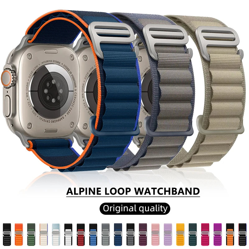 Alpine Strap for Apple Watch – Rugged Nylon Band for 49/46/45/44/42/41/40mm (Series 11–6, SE & Ultra)