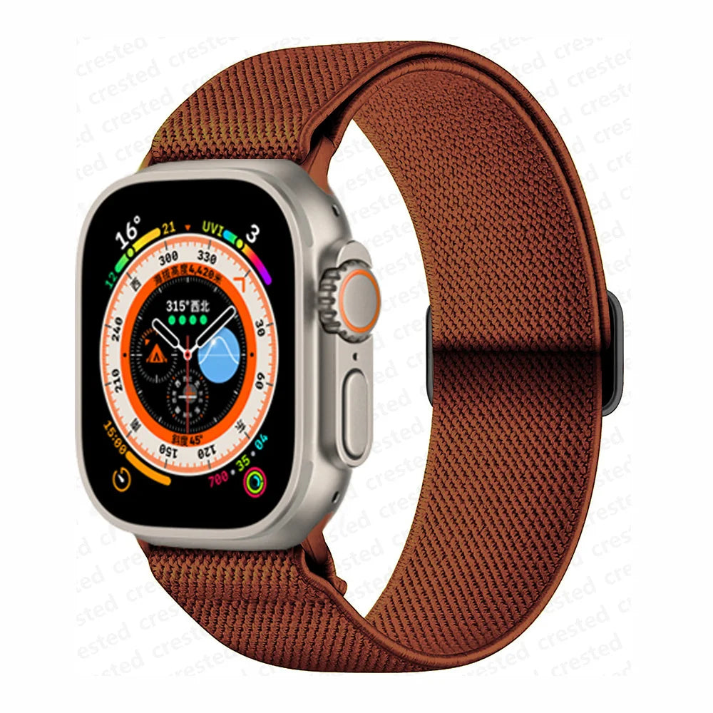 Scrunchie Strap for Apple Watch – Elastic Nylon Band for 49/46/45/44/42/41/40mm (Series 11–2, SE & Ultra)