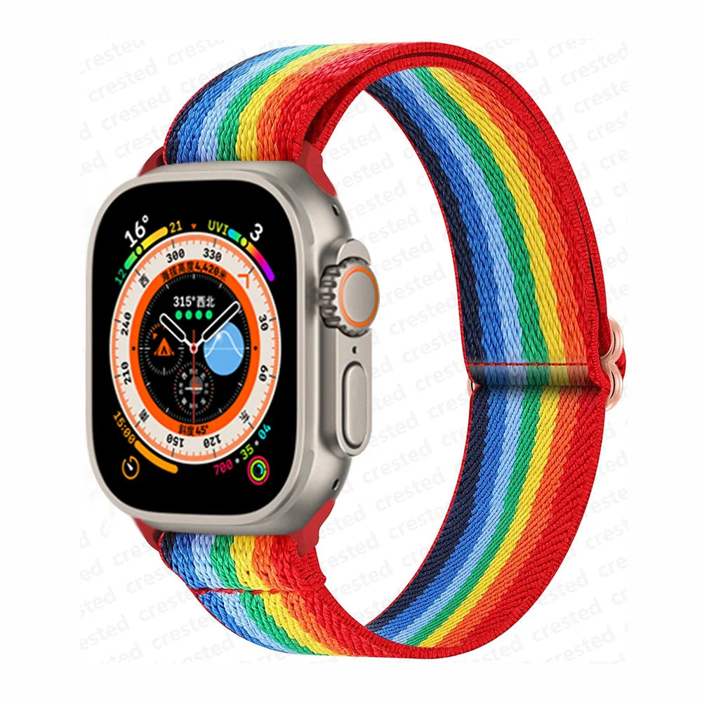 Scrunchie Strap for Apple Watch – Elastic Nylon Band for 49/46/45/44/42/41/40mm (Series 11–2, SE & Ultra)
