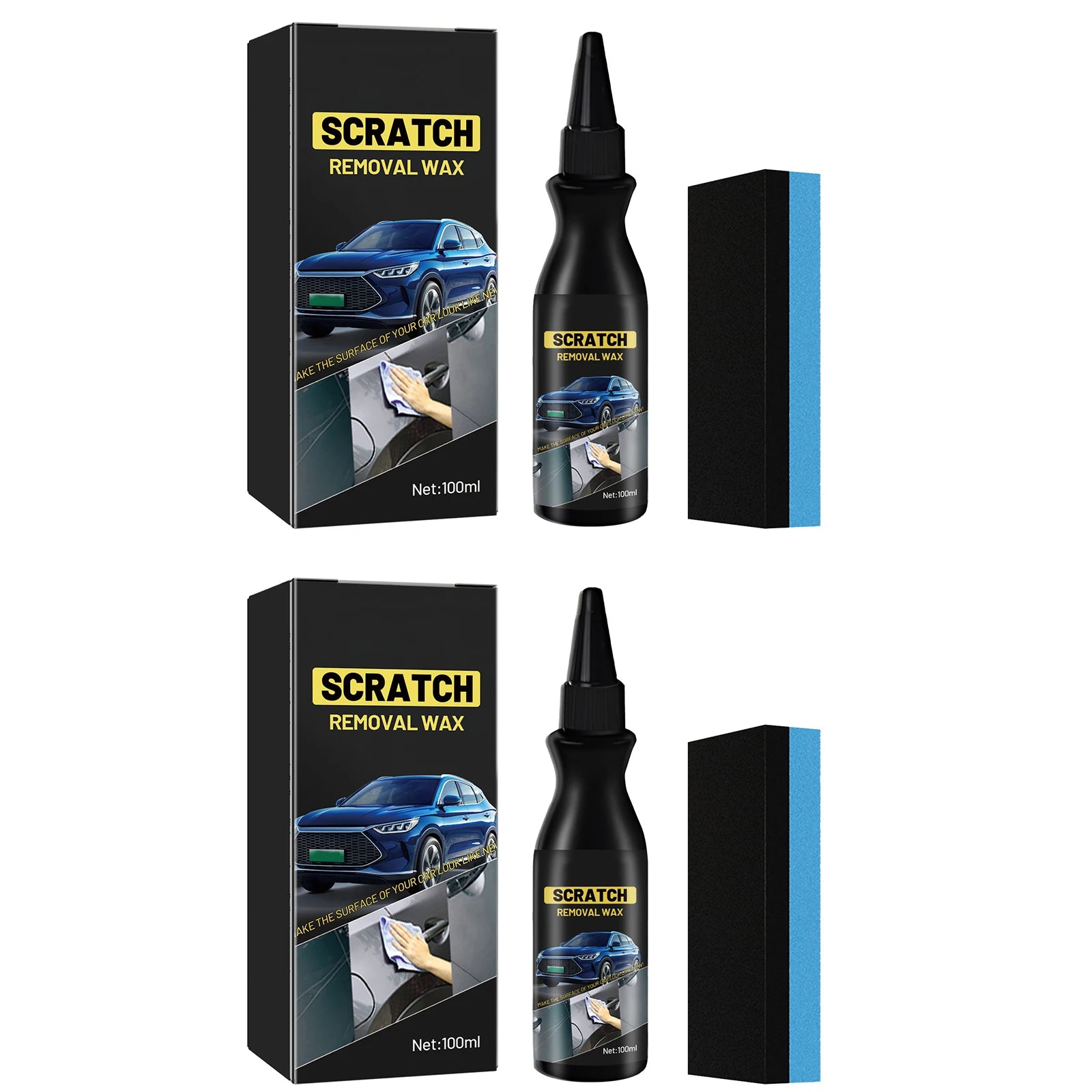 Car Scratch Remover Paste Auto Paint Repair Polishing Wax Vehicle Surface Restorer Care Kit Remove Minor Scratches Restore Gloss