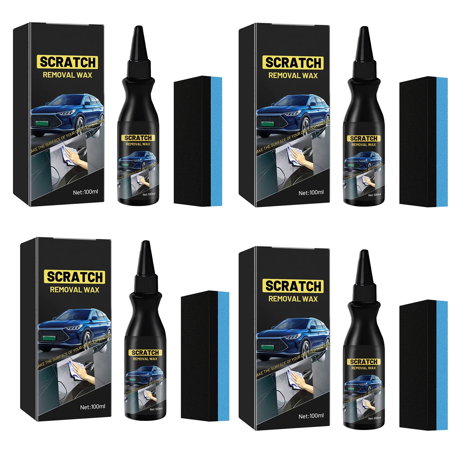Car Scratch Remover Paste Auto Paint Repair Polishing Wax Vehicle Surface Restorer Care Kit Remove Minor Scratches Restore Gloss