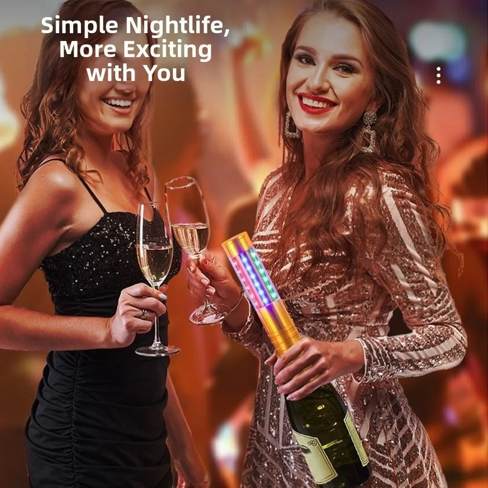 Rechargeable Handheld Strobe Lights Light Flash Gold Silver Champagne Bottle Sparklers Colorful Flash Strobe Stick