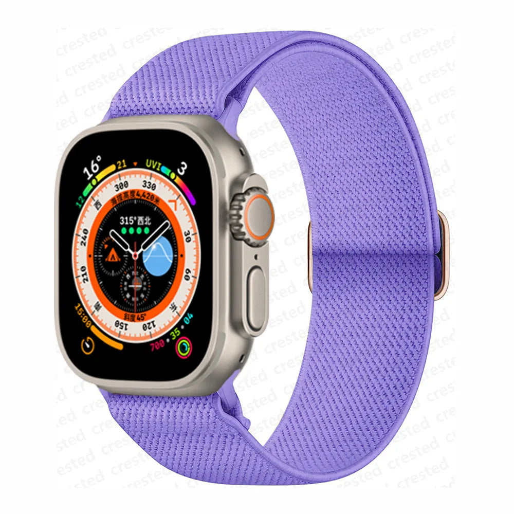 Scrunchie Strap for Apple Watch – Elastic Nylon Band for 49/46/45/44/42/41/40mm (Series 11–2, SE & Ultra)