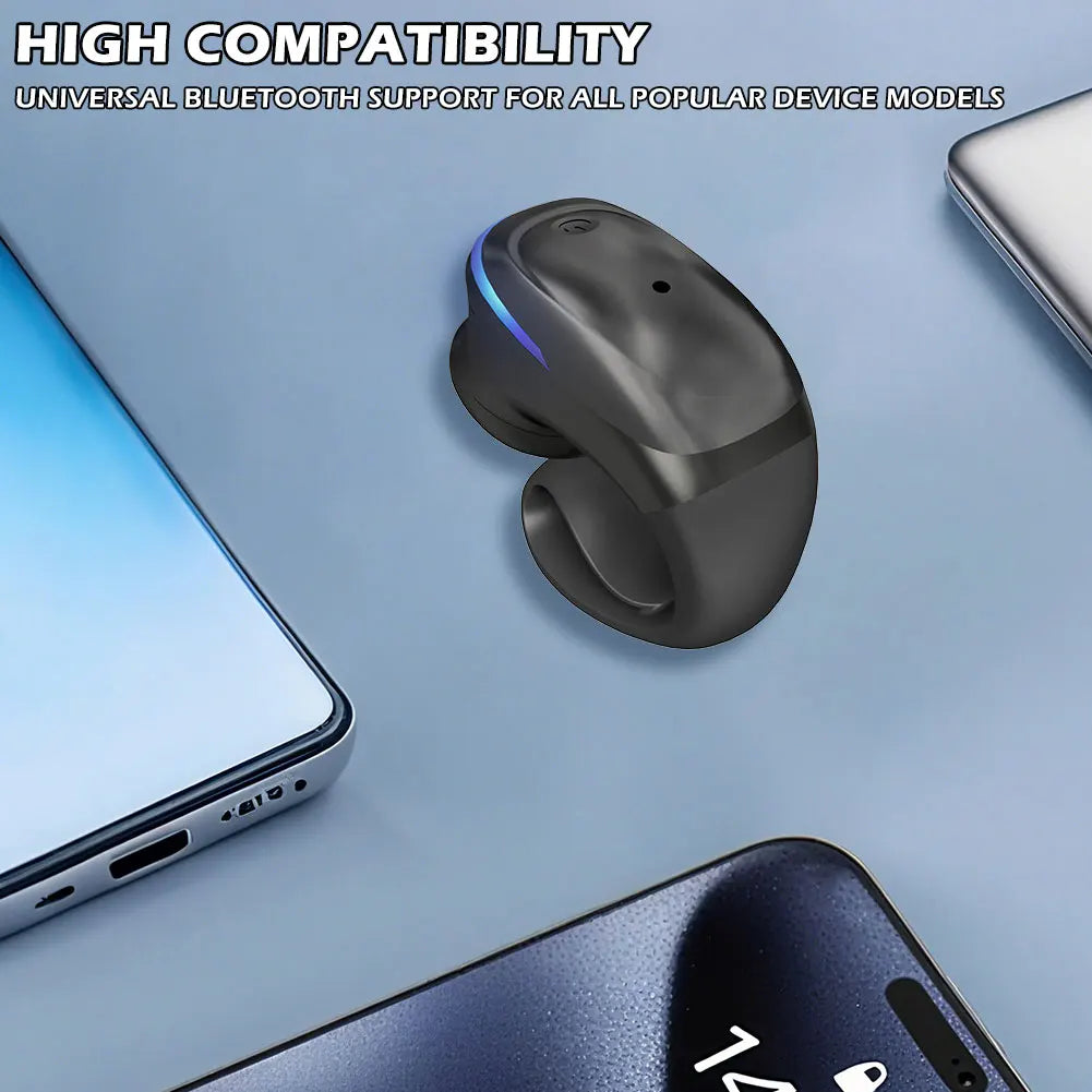 1Pc Bone Conduction 5.4 Wireless Bluetooth Headset Talking Clip-on Headset Long Time Wear Without Pain Ultra Long Battery Life