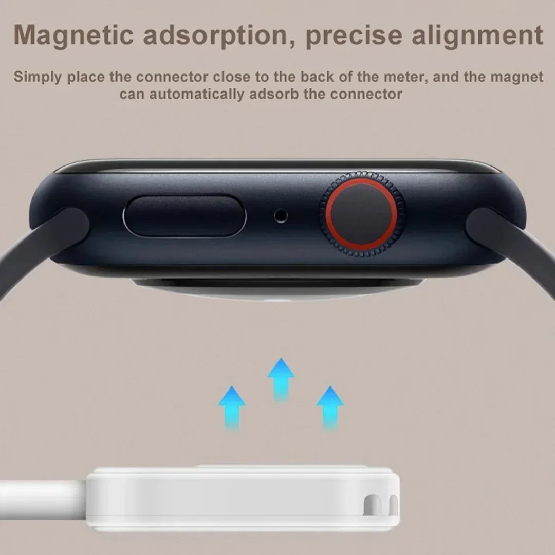 Magnetic Fast Charger for Apple Watch – Portable USB-C Wireless Charging Cable (Series 9–1)