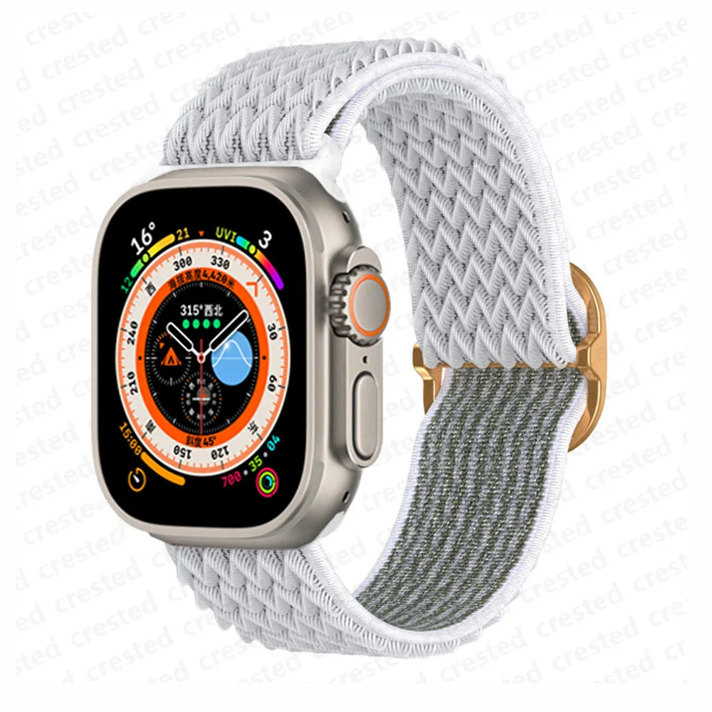 Scrunchie Strap for Apple Watch – Elastic Nylon Band for 49/46/45/44/42/41/40mm (Series 11–2, SE & Ultra)