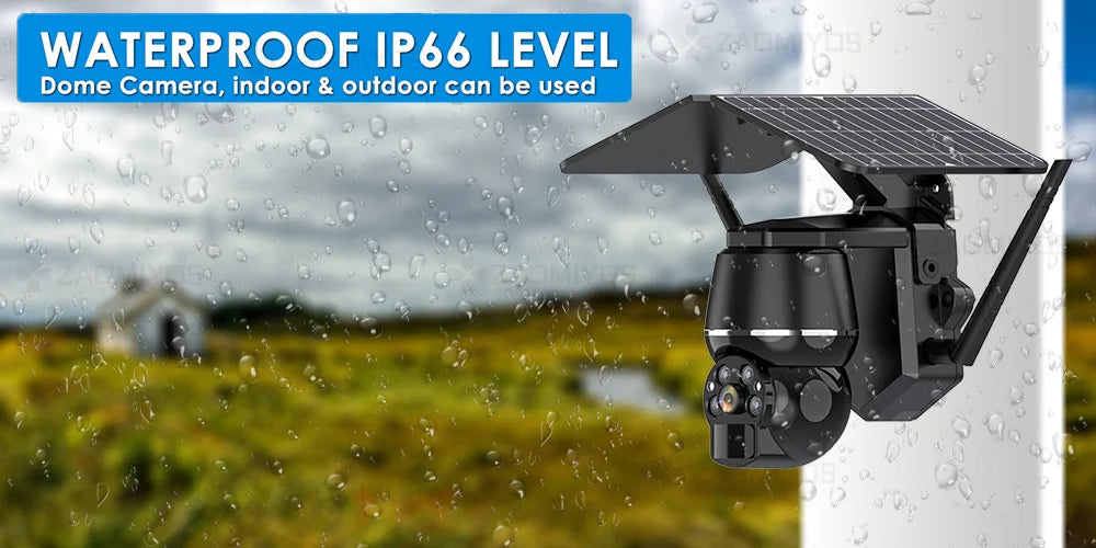 Wireless Solar Security Camera 5MP – 4G SIM & WiFi Outdoor PTZ Camera with Motion Detection & Night Vision