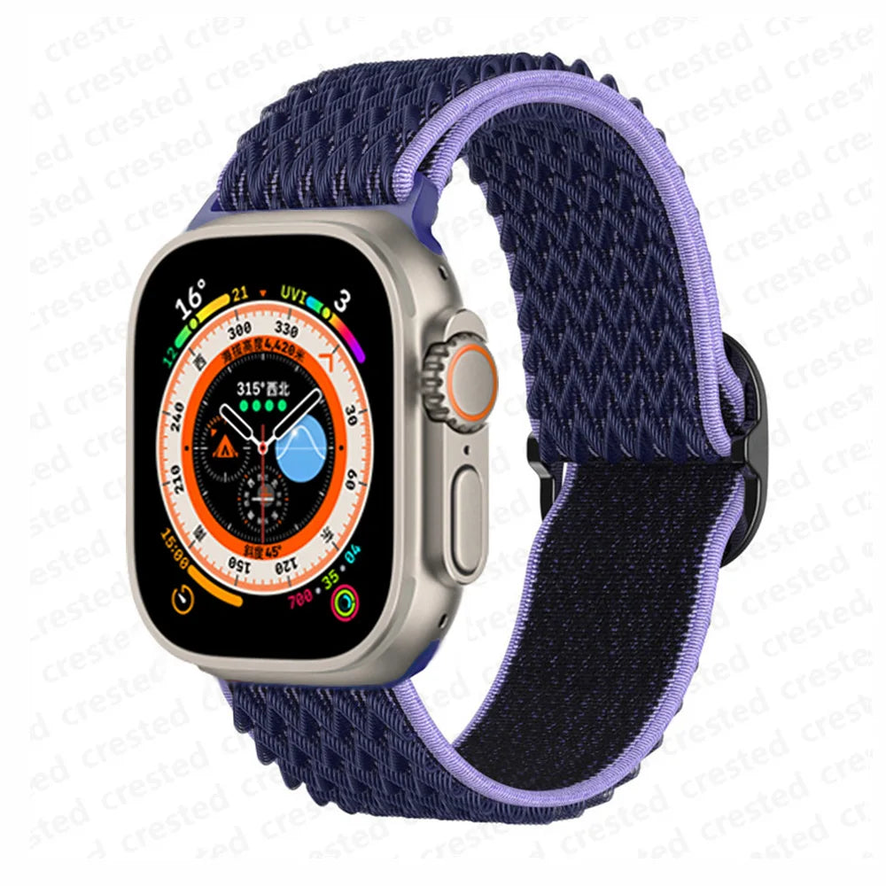 Scrunchie Strap for Apple Watch – Elastic Nylon Band for 49/46/45/44/42/41/40mm (Series 11–2, SE & Ultra)