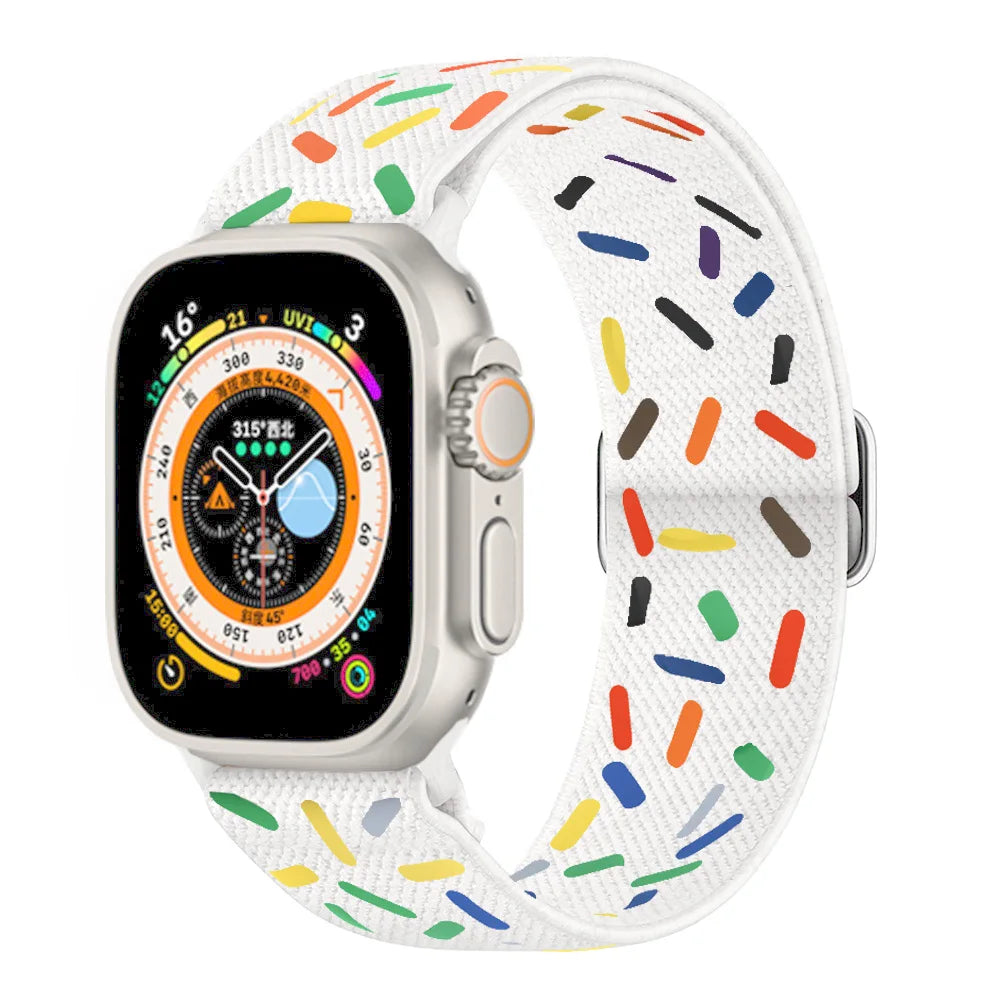 Scrunchie Strap for Apple Watch – Elastic Nylon Band for 49/46/45/44/42/41/40mm (Series 11–2, SE & Ultra)