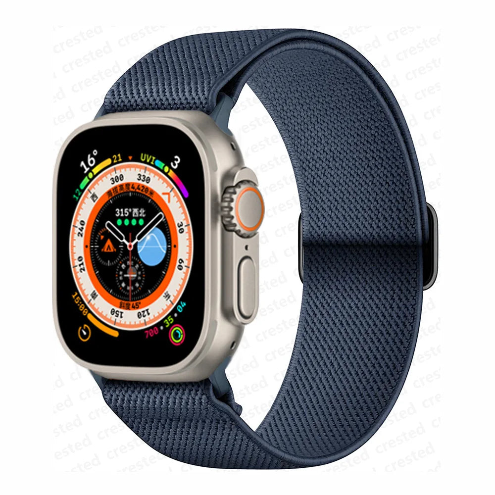Scrunchie Strap for Apple Watch – Elastic Nylon Band for 49/46/45/44/42/41/40mm (Series 11–2, SE & Ultra)