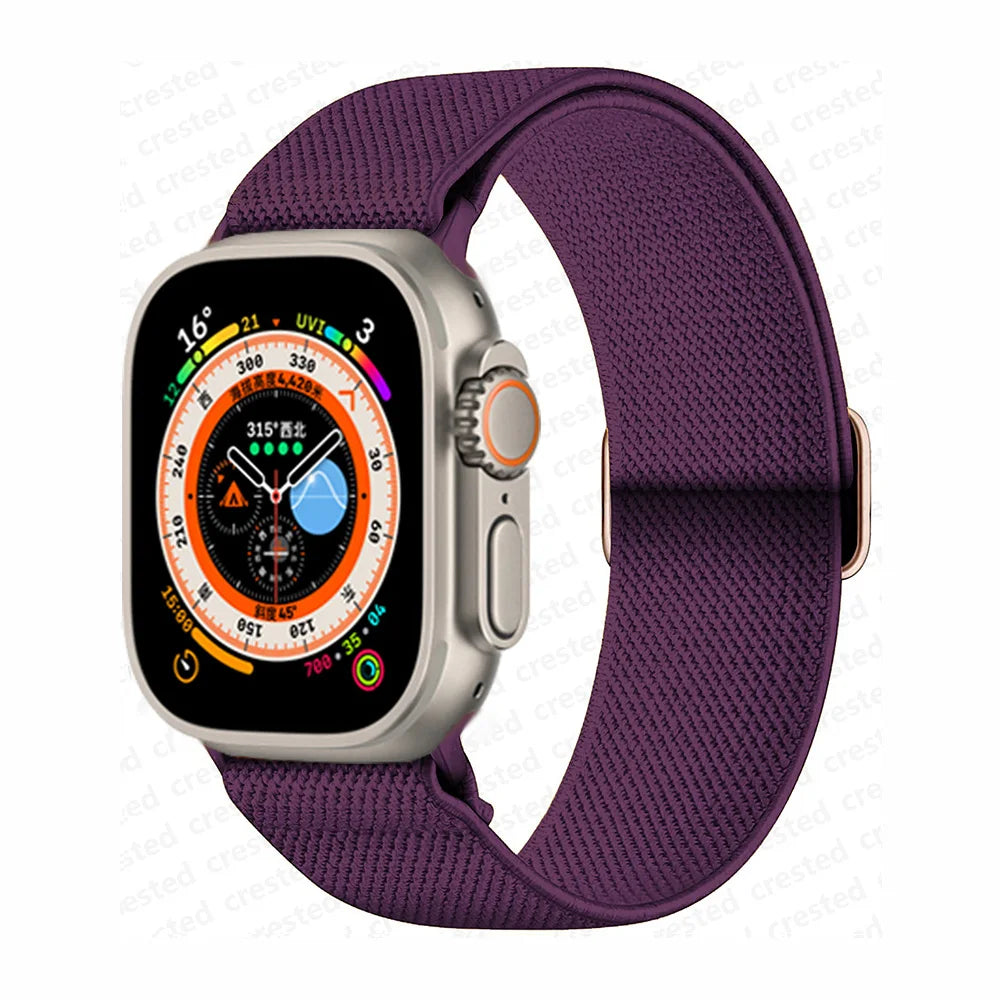 Scrunchie Strap for Apple Watch – Elastic Nylon Band for 49/46/45/44/42/41/40mm (Series 11–2, SE & Ultra)