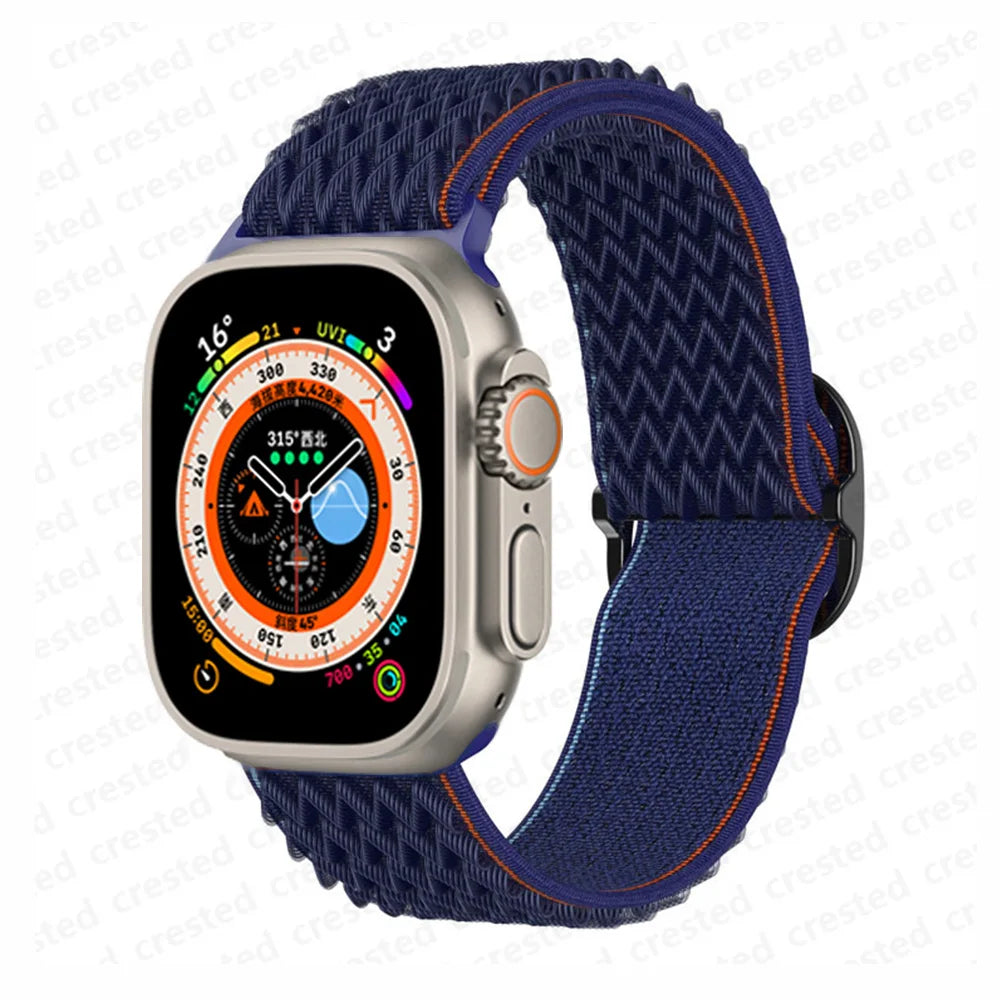 Scrunchie Strap for Apple Watch – Elastic Nylon Band for 49/46/45/44/42/41/40mm (Series 11–2, SE & Ultra)