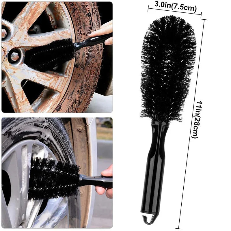 Car Brush Set Detailing Nylon Ultimate Auto Cleaning Kit for Vents Gaps Maintenance Car Air Exterior Clearance Universal Tools